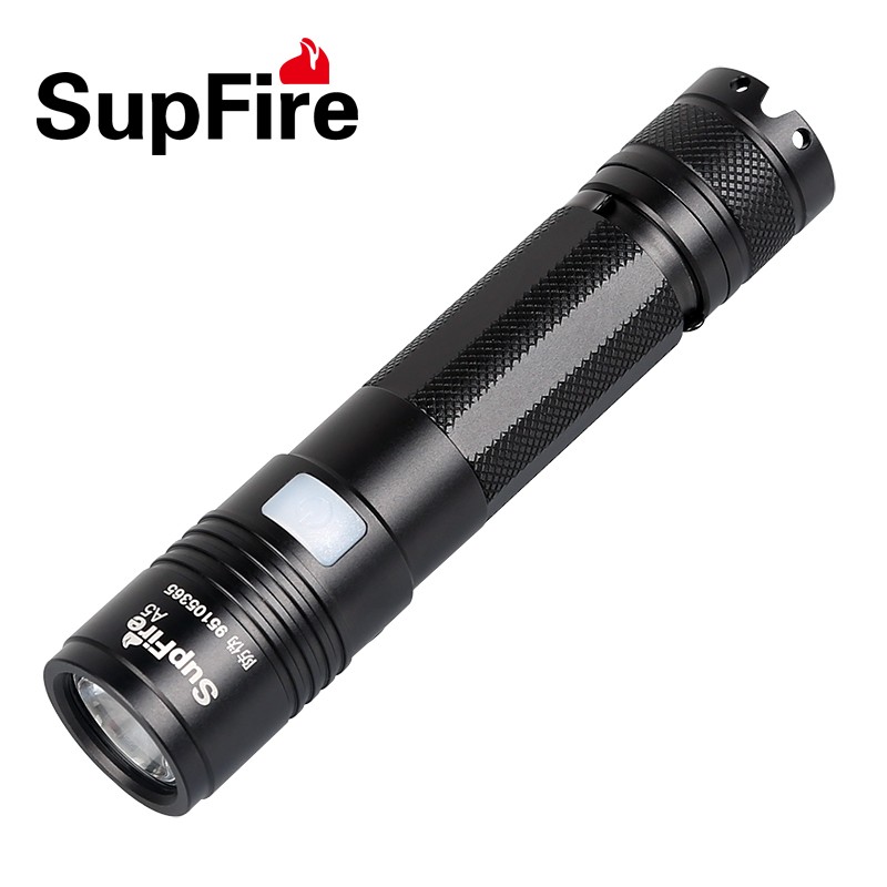 新款SupFire神火A5强光手电筒可USB充电LED迷你防水户外骑行家用