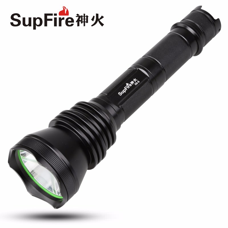 新款SupFire神火X6-S 强光手电筒26650电池10W超亮L2灯泡打猎远