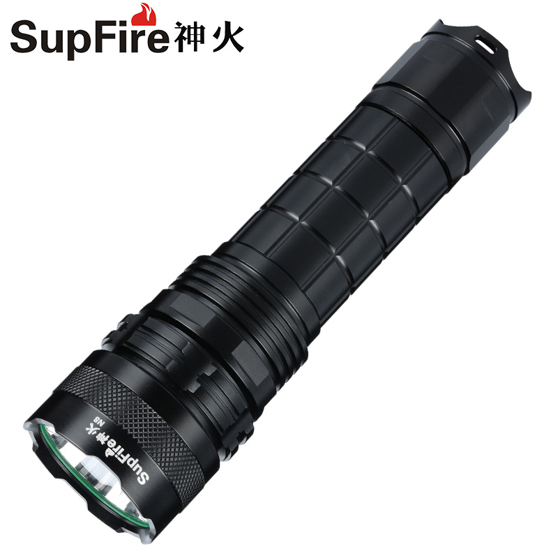 新款Supfire神火N8手电筒强光充电防水户外LED超亮多功能9000远射